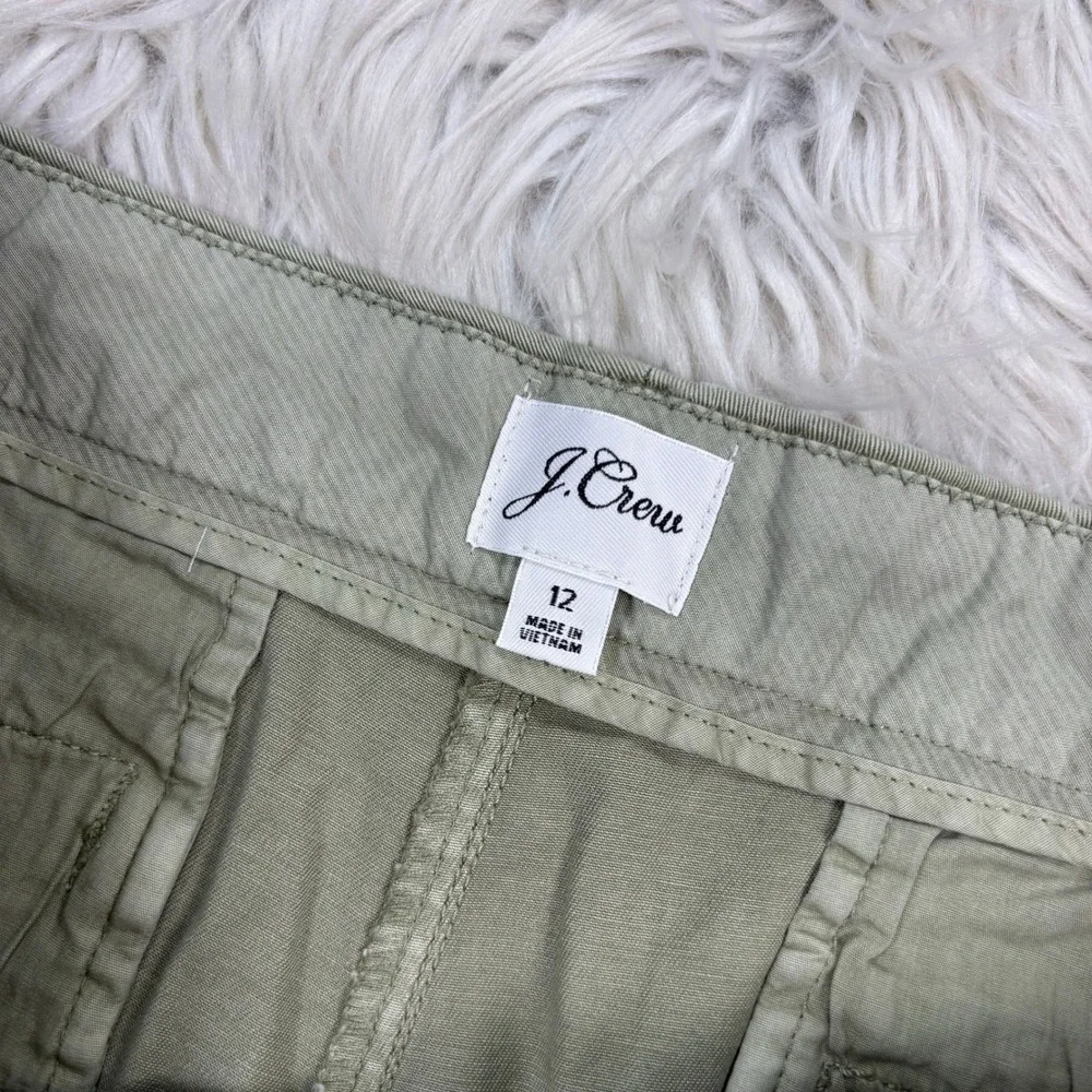 J.Crew Women's 12 GreenTwill Chino Shorts Classic Preppy Yachtcore East